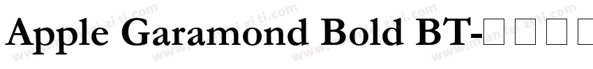 Apple Garamond Bold BT字体转换